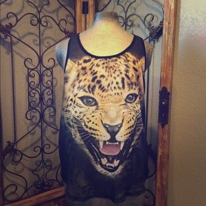 Cute cheetah tank top